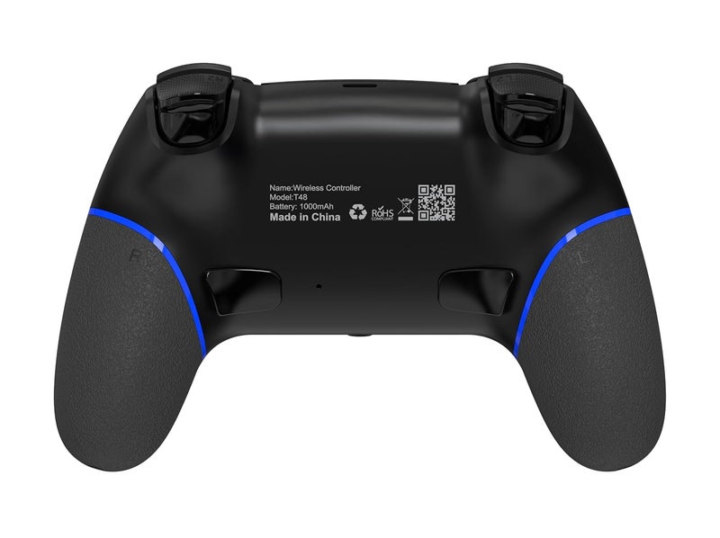 GAMFAMI Wireless Controller with Hall Joystick for PS4,Pro,Slim - Wireless Controller with Built-in Speakers/Precise Joysticks/Turbo/Advanced Buttons Programming, and 1000mAh Rechargeable Battery (Black Blue) - Image 4